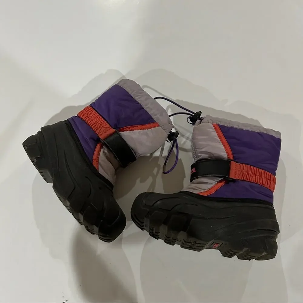 Sorel Flurry Purple & Coral Winter Snow Boots Size 12‎